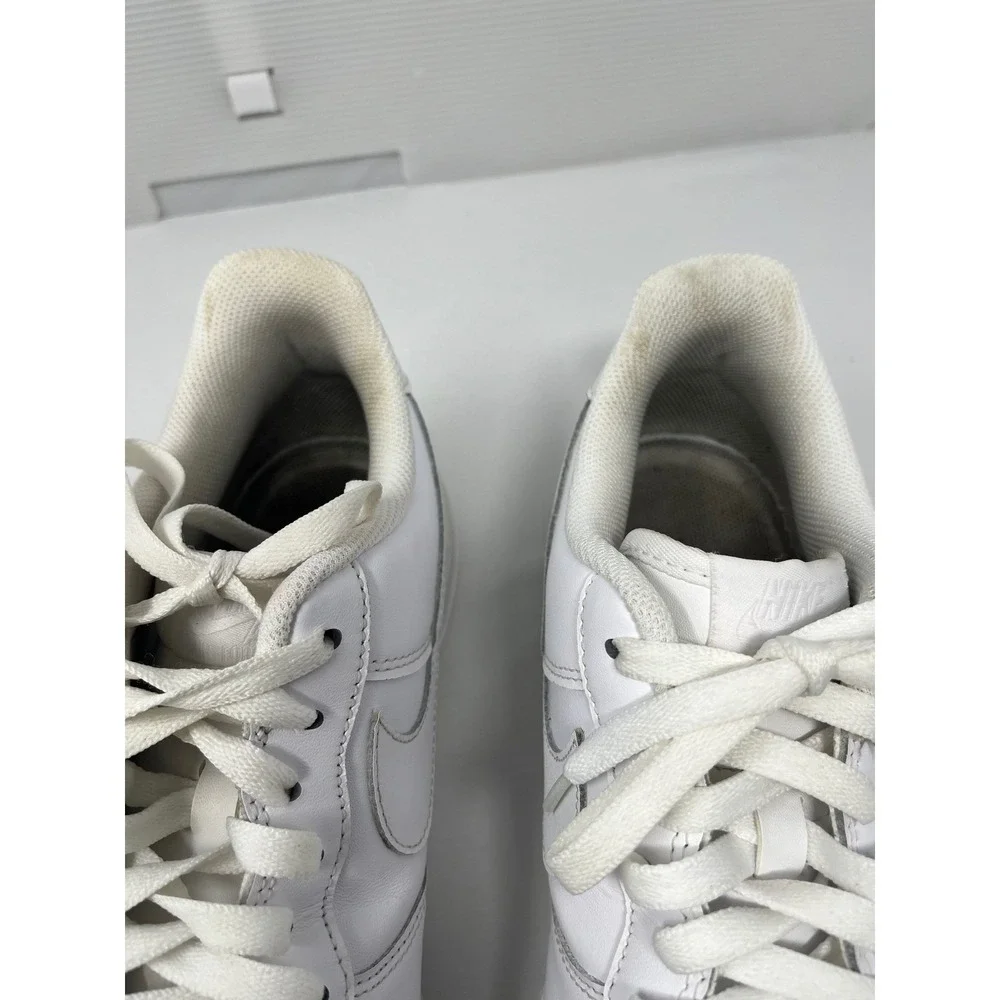 Nike Air Force 1 07 Low Triple White Shoe 315122-111 Mens 10.5 W/ Box No Insoles